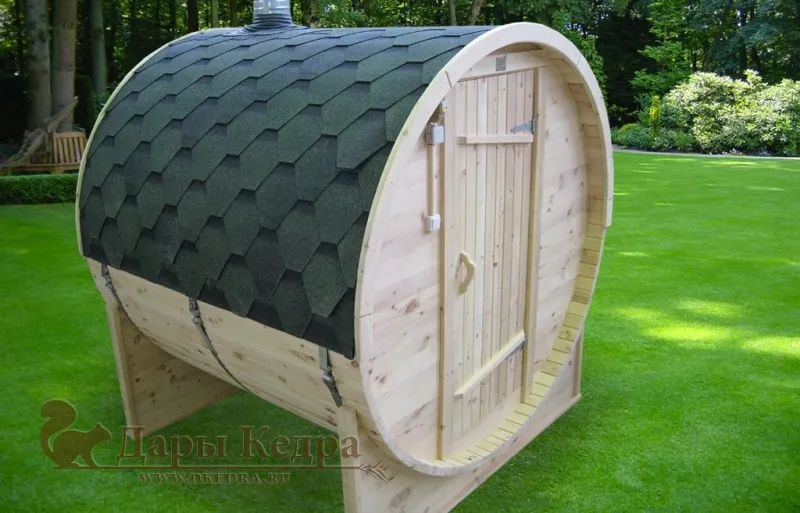 Баня-бочка круглая из кедра 2 метра